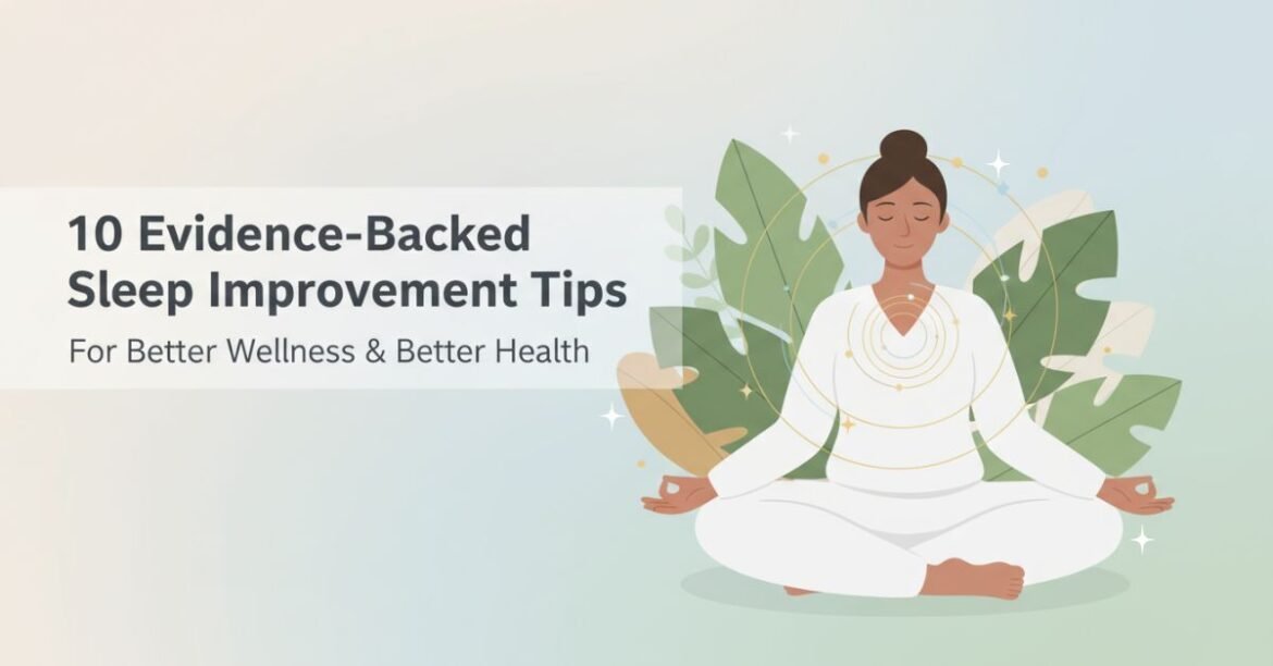10 Evidence Backed Sleep Improvement Tips for Better Wellness and Better Health