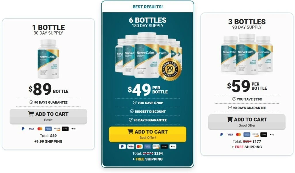 Nerve Calm Pricing & Packages (2026)