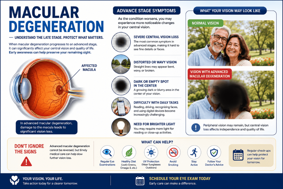 Advanced Stage Symptoms: Severe Eyes and Vision Loss