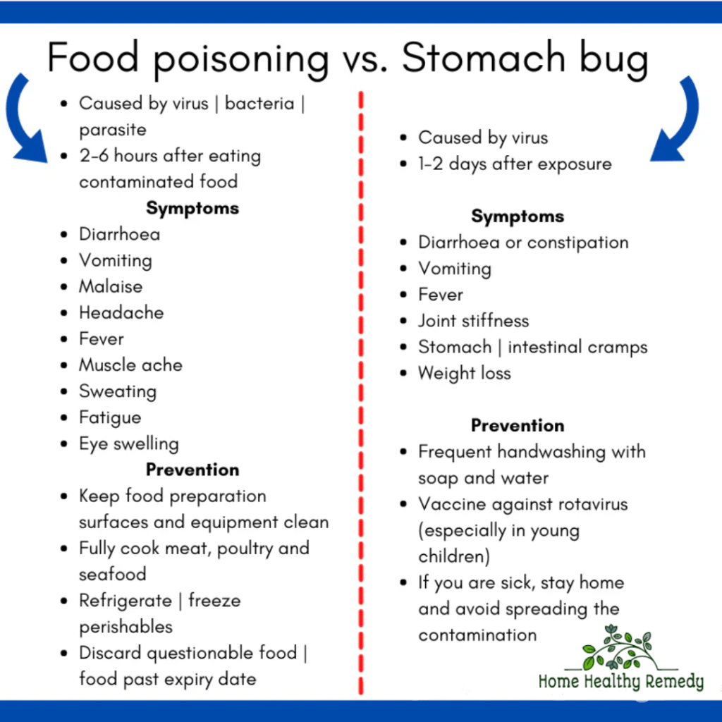 Food Poisoning vs Stomach Flu