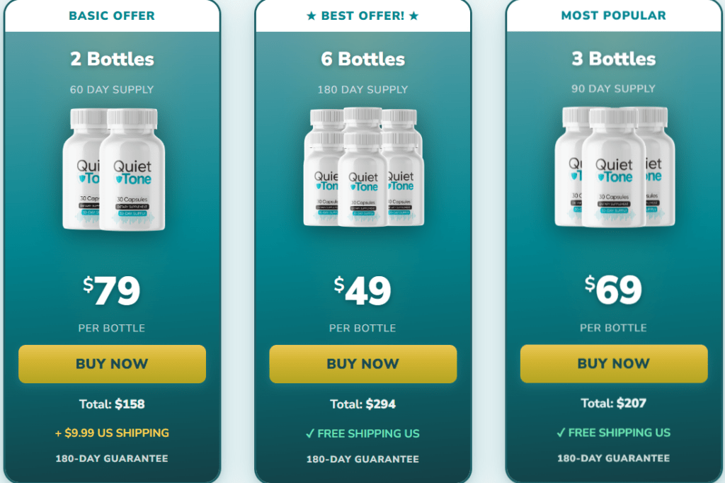 Quiet Tone  Pricing and Package Options