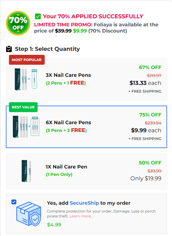 Foliaya Pricing