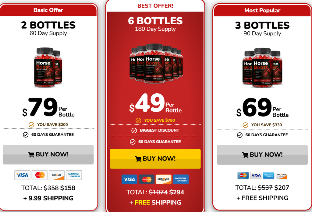 Horse Boost Pricing