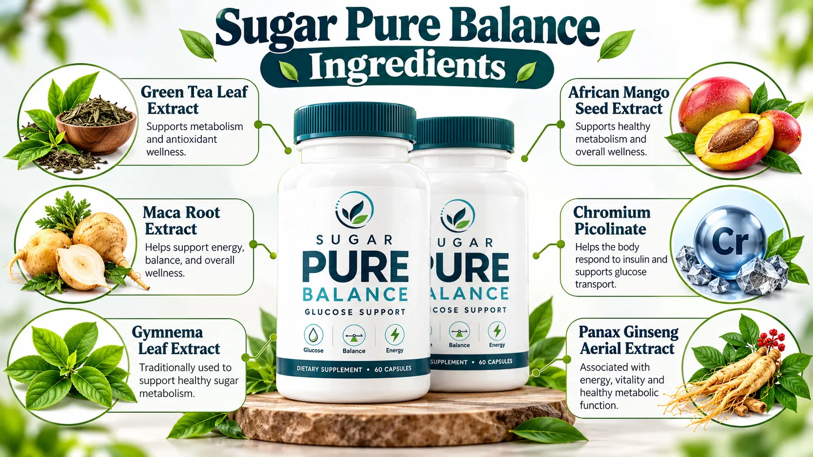 Sugar Pure Balance Bottle Deal: Check the $49 Price Today 4 Sugar Pure Balance Ingredients
