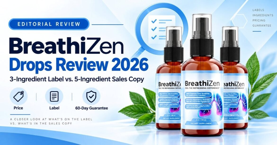 BreathiZen Drops Consumer Research 2026: 3 Ingredients on the Label, 5 in the Marketing Claims